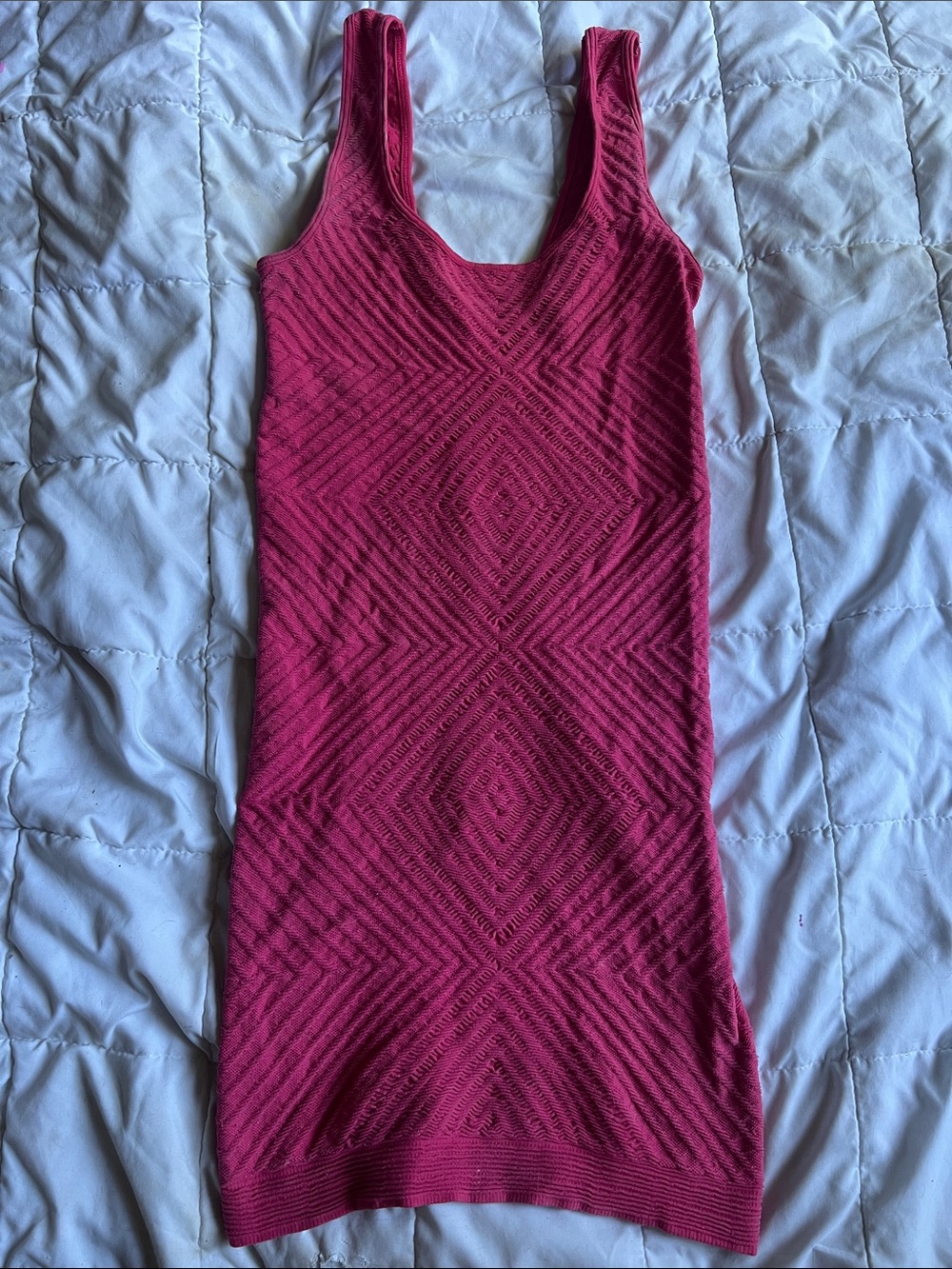STRETCHY TEXTURED PINK SHORT DRESS